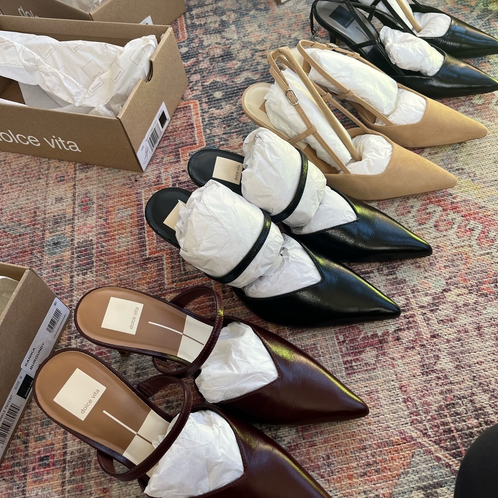 FOUR PAIRS OF DOLCE VITA HEELS